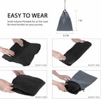 Travel Foot Rest Pillow, Portable Inflatable with Double Hand Pump Adjustable Three Layers Height Pillow for Foot Rest on Airplanes,Cars,Buses,Trains,Office Kids to Sleep on Long Flights (Black)