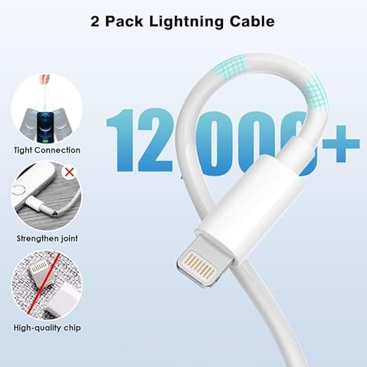 iPhone Charger,[Apple MFi Certified]2Pack iPhone Quick Charging Lightning Cable Data Sync Cord with USB A Wall Charger Block Box Travel Plug Adapter for iPhone 14/13/Pro/Max/XR/X/Xs/Max/8/Plus/SE/iPad