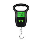 Portable Hand Held Digital Luggage Scale, 50kg/10g Hanging Scale with Hook and Measuring Tape – for Travel, Fish, and Parcels(Small Hook)