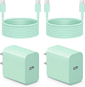 iPhone 17 16 15 Charger Fast Charging 6FT - 20W USB C Charger Block with 6FT Type C to C Cable Compatible with iPhone 17/17 Pro/17 Pro Max/Air/16/16e/15, iPad Pro, iPad Air (Green)