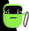 Silicone Case for Bose QuietComfort Earbuds II (2022) & QuietComfort Ultra (2023), Shockproof Protective Cover with Keychain for Men Women (Green)