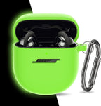 Silicone Case for Bose QuietComfort Earbuds II (2022) & QuietComfort Ultra (2023), Shockproof Protective Cover with Keychain for Men Women (Green)