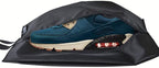 MISSLO Portable Nylon Travel Shoe Bags with Zipper Closure (Pack 4, Black)