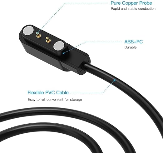 3.3FT Smart Watch Charger Magnetic USB Charging Cable for Letsfit Willful YAMAY VeryFitPro SW023 ID205L SW021 ID205U ID205S SW025 Uwatch 3S 3 2 2S