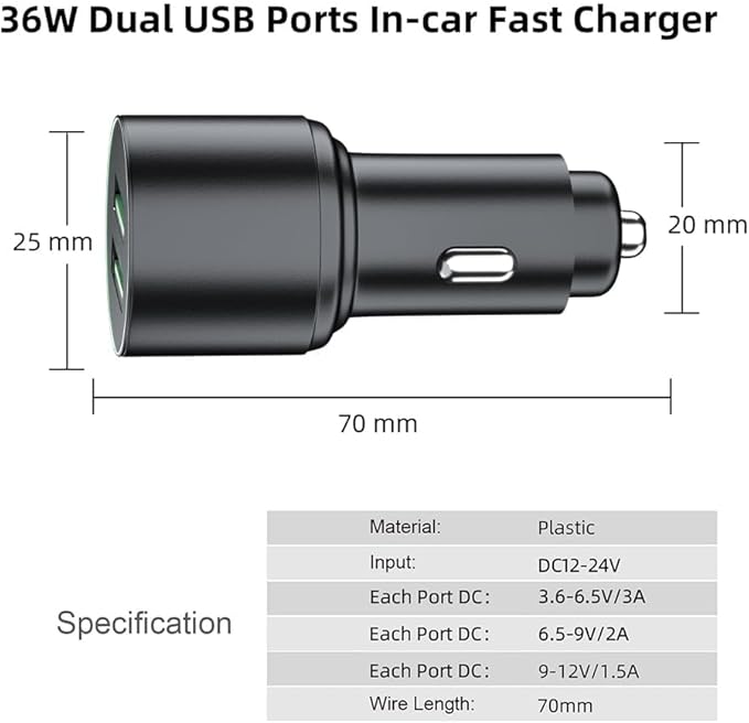 OHLPRO Multi Car Retractable Backseat 3 in 1 Car Charging Station Box Compatible with All Phones | iPhone | Samsung | Uber Taxi Lyft Turo Ride Share Customer Charging Dock Attach to Headrest