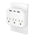 HITRENDS - Outlet Extender, with a Place to Put Your Phone and 2 USB-A and 1 USB Type-C Multi Plug Wall Outlet, Suitable for Bedrooms, Living Rooms, Offices, and Travel