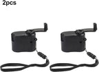 Manual Hand Crank USB for CHARGER Generator, Portable Power Bank for Mobile Phones and Digital Devices, Compact Dynamo Charging Kit for Travel, Camping, and Outdoor Survival (2-Pack)