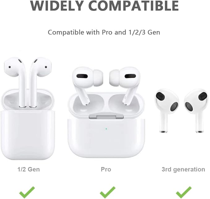 Ear Hooks Compatible with AirPods 3rd Generation [Multi-Dimensional Adjustable] YINVA Accessories Compatible with AirPods Pro AirPods 3 2 1 Gen(Black)
