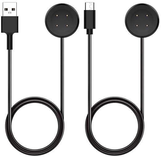 Charger for Google Pixel Watch 2 & 3, Replacement USB-A/C Charging Cable Cord for Smart Watch (3.3ft/1m) (Black)