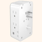Wall Outlet Extender with USB Charging Ports 9 in 1 Plug Extension Block Multiple AC Outlets Splitter Power Hub Wall Tap 1500J Surge Protection Night Light Dusk to Dawn Sensor Switch ETL Listed
