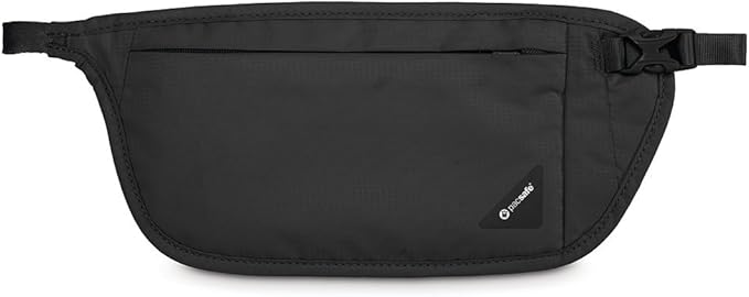 Pacsafe Coversafe V100 Anti-Theft RFID Blocking Waist Wallet, Black
