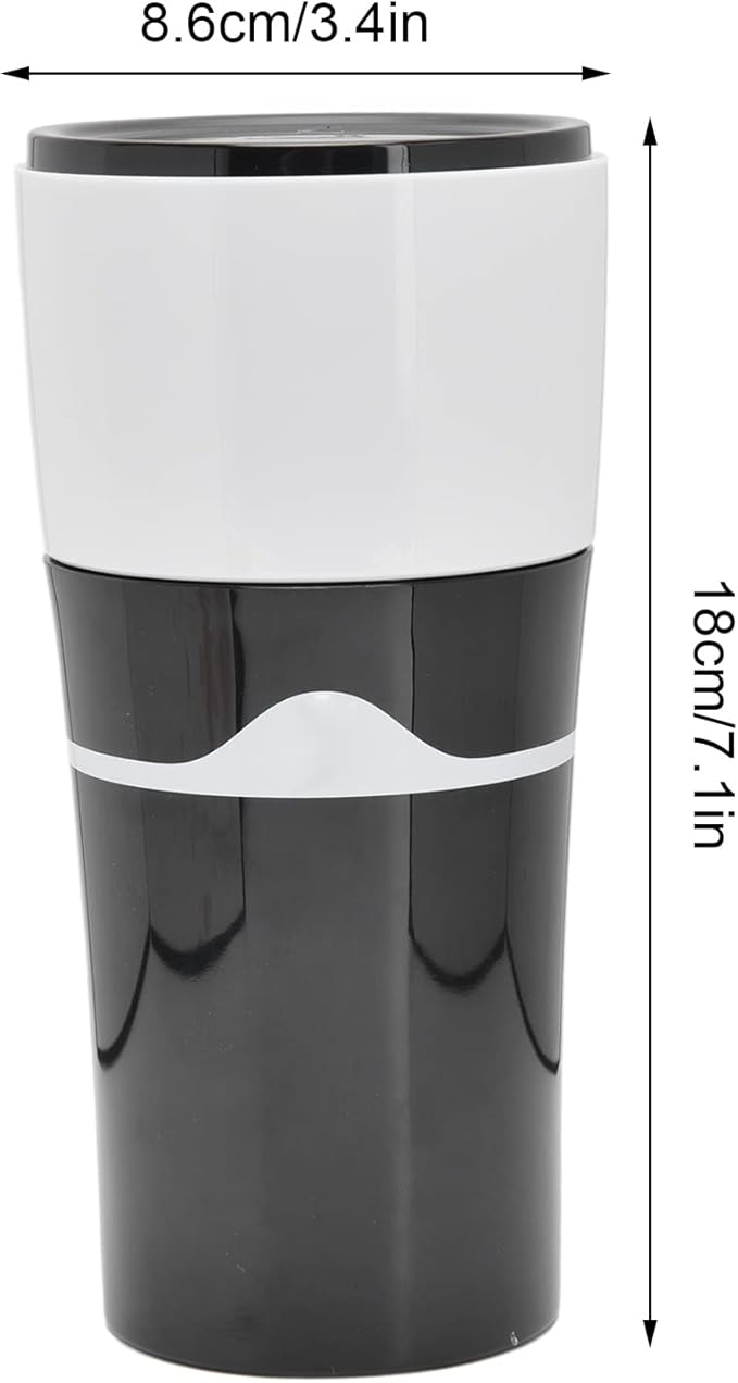 Portable Drip Coffee Maker Travelling Drip Coffee Machine K Cup Coffee Machine Capsules Drip Coffee Machine Portable Coffee Maker for Travel Camping(Black and white)