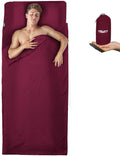 Frelaxy Sleeping Bag Liner, XL Travel Sheet & Camping Sheet for Backpacking, Hotel, Hostels & Traveling, Comfy & Easy Care, Full-Length Zipper/No Zipper, 4 Seasons Warm Cold Weather
