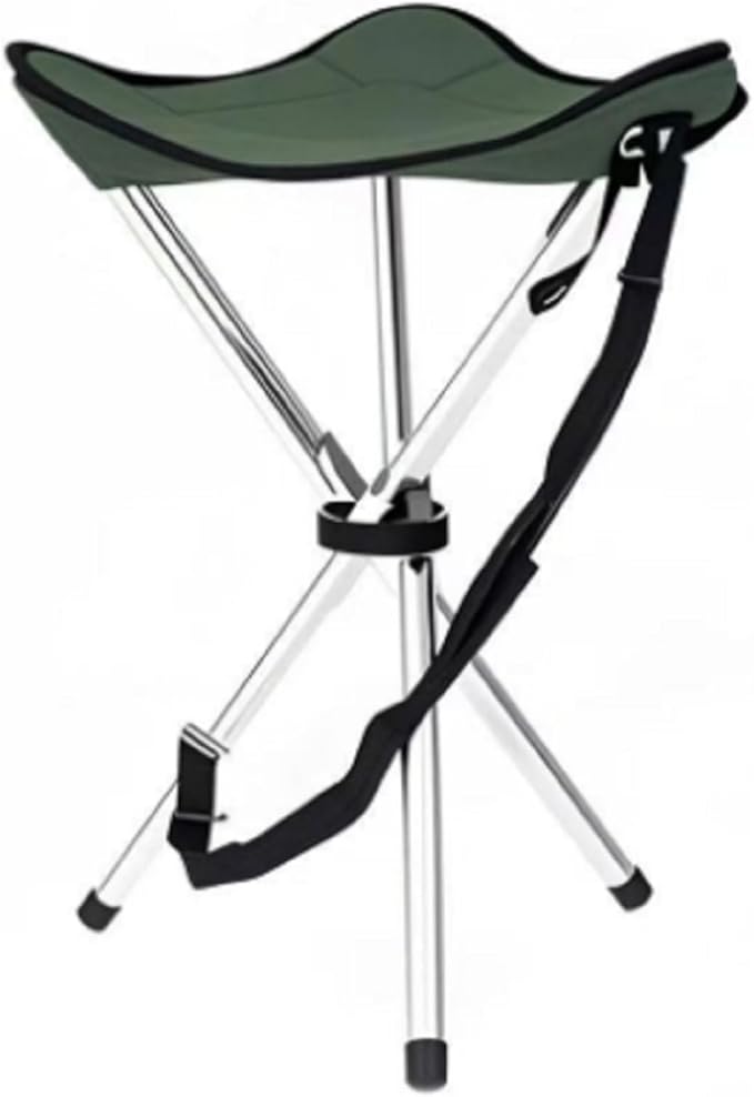Folding Camping Stool,16.6" Folding Camping Chairs,Portable Tripod Seat,Outdoor Travel Tall Chair for Camping Walking Hunting Hiking Fishing Mountaineering Picnic Beach BBQ Garden Lawn(Pink)