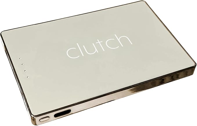 Clutch - Pro USB-C Portable Charger - Compatible with iPhone 15, 16, 17 & Android Devices - Power Bank Magnetic Battery - TSA Travel Approved - USB Rechargeable - Built-in Cable - 5000 mAh - 3.7oz
