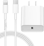 10FT iPhone 14 13 12 Charger Fast Charging 20W PD USB C Wall Charger with 10FT Fast Charging Cable Compatible iPhone 14/13/12/11/Pro/Pro Max/Mini/Xs Max/XR/X, iPad