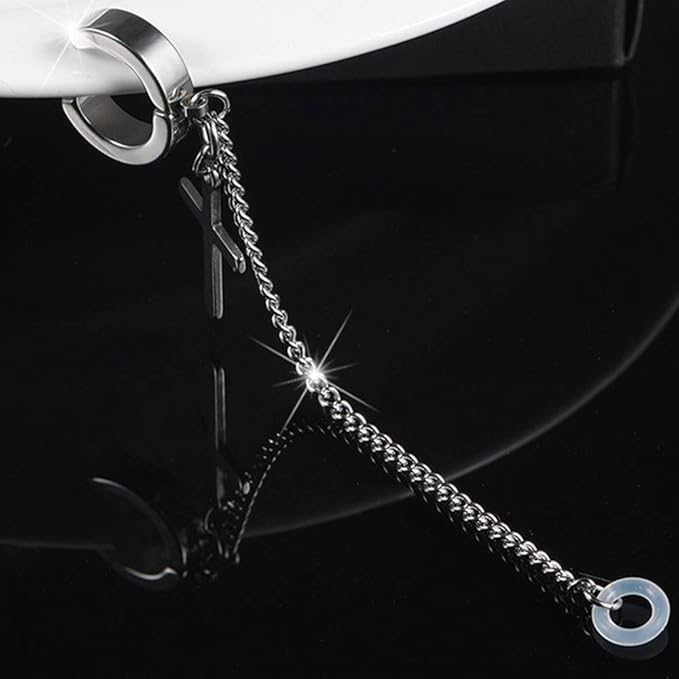 ZOSTLAND 1 Pair Creative Earphone Anti Lost Sports Earring Clip Earclip Strap Wireless Earhook Earbud Ear Bud Holder Connector Compatible with Airpods 1/2/Pro/3 Beats Fit Pro Sony (Cross Clip)
