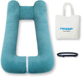 FHSGGP Travel Pillow Upgraded Version of Aircraft Travel Neck Pillow with Storage Bag, Sleep Pillows for Travel by Train, Car, or Plane, Supporting the Head and Body, Travel Pillow for Kids