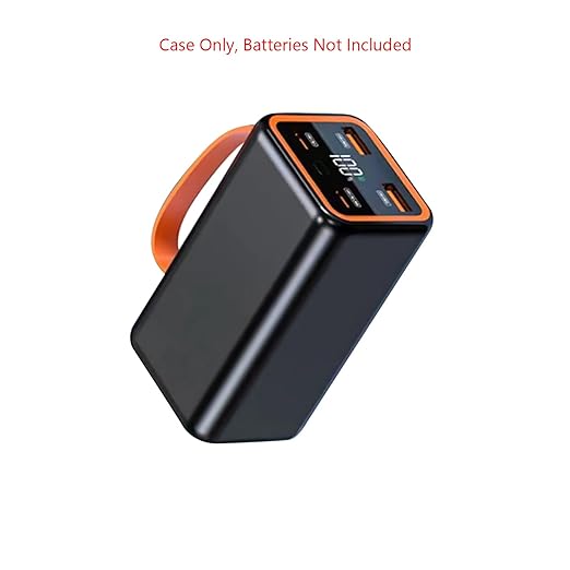 4 Slots 21700 Battery Charger Box LCD Display Case Quick Charge Power Bank Case Shell for Cell Phones Accessories