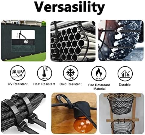 250lb Extra Long Zip Ties Heavy Duty 36 Inch (Actual 39 In) Outdoor, Large Cable Tie Wraps Black Plastic Wire Ties Wide Big Strong Thick Zipties 18 Pack