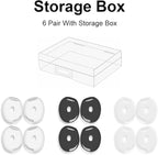 6 Pairs Ear Cover for AirPods 4,Anti Slip Ear Skin Tips Accessories Sport Ultra Thin Slim Soft Silicone Ear Tips Earbuds Gel Cover Compatible with AirPods 4th Generation (Black+White+Clear)