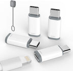 Thousover 4 Pack Lightning to USB C Adapter for iPhone 15/16/17 Pro/17 Pro Max,for iPhone 17/16 Charger,17/16 Accessories,Fast Charging & Data Transfer,USB C Charger Connector Cable,Not for Audio/OTG