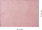 EverSnug Travel Blanket and Pillow - Ultra-Soft, Compact & Lightweight, 65x40 Inches, with Carry Case, Luggage Sleeve & Backpack Clip for Airplane Comfort (Light Pink)