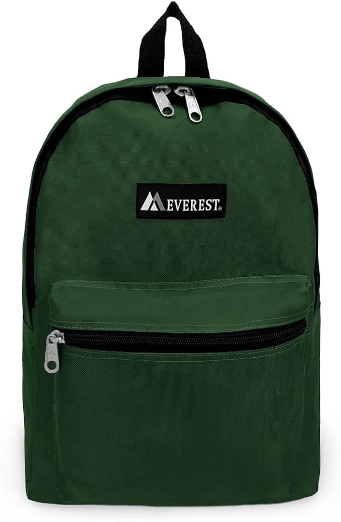 Everest Luggage Basic Backpack, Dark Green, Medium