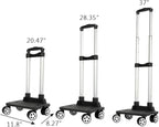 Backpack Trolley - 5 Wheels Folding Compact Lightweight Luggage Cart, Travel Trolley for Bags/Lunch Backpack/Golf Bag (5 Wheels)