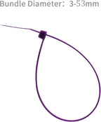 XINGO 1000 PCS Purple Zip Ties 8 Inch, 60 LBS Tensile Strength, Self-Locking Nylon Plastic Nylon PA66 Wire Ties for Indoor and Outdoor Use