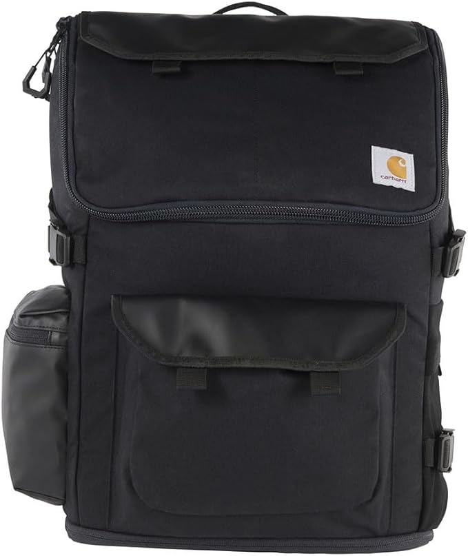 Carhartt 35L Nylon Workday Backpack, Durable Water-Resistant Pack with 15" Laptop Sleeve and Adjustable Shoulder Straps, Black