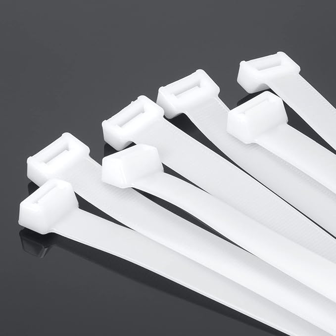 Armpow 40 inch White Zip Ties Heavy Duty 15 PCS, 440 LBS Ultra Exclusive Strong Plastic Wire Ties, Large Cable Ties Extra Long Tie Wraps, Indoor and Outdoor UV Resistant