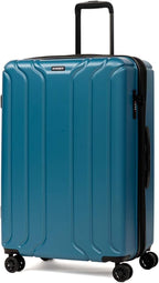 NONSTOP NEW YORK Luggage Expandable Spinner Wheels hard side shell Travel Suitcase Lightweight, TSA Lock, Double USB Port (Teal, 3-Piece Set (20/24/28))