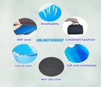 Gel Seat Cushion, Foldable Seat Cushion Comfortable Travel Seat Cushions Soft Breathable for Chair, Car, Plane Outdoor Activities, Stadium, Picnic, Hiking, Mountaineering Relief Sciatica Pain