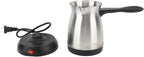 600ML Electric Coffee Maker, 6 Cup Stainless Steel Coffee Pot, portable Anti Slip Coffee Maker Kettle for Brewing Coffee, Milk, Tea