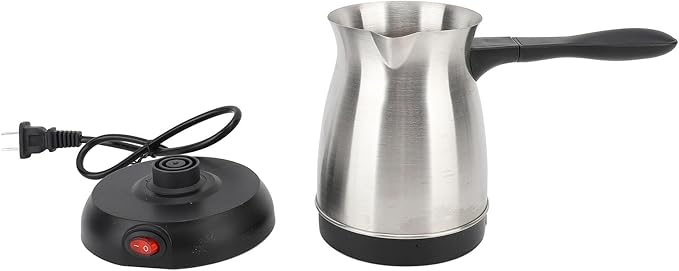 600ML Electric Coffee Maker, 6 Cup Stainless Steel Coffee Pot, portable Anti Slip Coffee Maker Kettle for Brewing Coffee, Milk, Tea