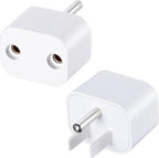 Relaxweex 2 Pcs Grounding Plug Adapter Ground Socket Splitter Safety Adapter for Multiple Grounding Products in to Single Ground Port Compatible with US Type B Outlets (White)