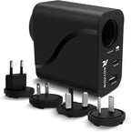 RoyPow AC to DC Converter, 110V/120V to12V Converter, 36W USB C Charger with Car Cigarette Lighter Socket, 3-Ports Wall Charger 18W PD3.0 Travel Plug 110V/120V to 12V/3A Power Adapter for iPhone, iPad