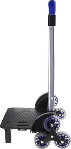 Backpack Trolley with Wheels, Foldable Luggage Trolley,6 Wheels Rolling-Luggage Carts, Aluminium Alloy Travel Hand Trolley for Bags Lunch Backpack