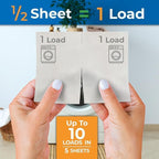 Gull Living Home Travel Laundry Detergent Sheets - 180 Loads - Eco Laundry Detergent Sheets Unscented - Tackles Tough Stains - Travel Friendly (Pack of 3)