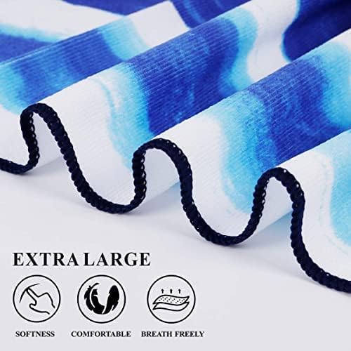 2 Packs Oversized Beach Towel Set 36 x 72 ln Large Big Pool Camping Swim Clearance Soft Towels Travel Essentials Accessories Must Haves Vacation Necessities Adult Gifts Orange Stripes Blue Stripes