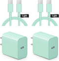 iPhone 17 16 15 Charger Fast Charging 10FT - 20W USB C Charger Block with 10FT Type C to C Cable Compatible with iPhone 17/17 Pro/17 Pro Max/Air/16/16e/15, iPad Pro, iPad Air (Green)