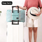 2 Pack Foldable Travel Duffel Bags - Carry On Weekender Overnight Hospital Tote Gym Bag with Toiletry Bag, Women