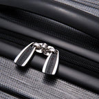 Rockland Santa Fe Hardside Spinner Wheel Luggage Set, Carbon, 3-Piece Set (20/24/28)