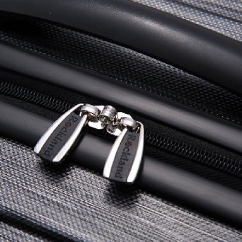 Rockland Santa Fe Hardside Spinner Wheel Luggage Set, Carbon, 3-Piece Set (20/24/28)