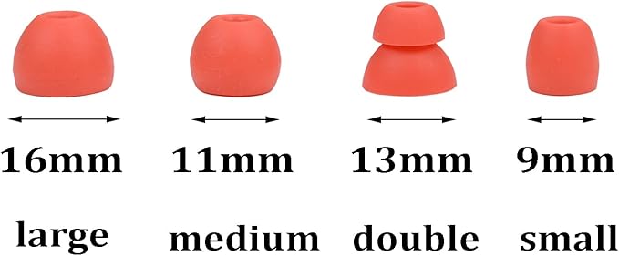 Replacement Eartips Silicone Earbuds Buds Set for Powerbeats Pro Beats Wireless Earphone Headphones,4 Pair (Red)