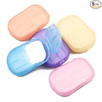 500 Sheets Colorful Disposable Soap Paper 5 Boxes Hand Cleaner Fragrance Mini Color Soaps Paper for school Indoor, Outdoor,Travel,Camping Hiking,Soap Sheet,Foot and Hand Care,Outdoor Recreation