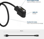 Smart Watch Chargers Compatible for FITVII HM78 HM68 HM58 HM57 H56, Iaret I18, Morepro HM57 HM78, Parsonver SR1 Replacement Charging Cable 60cm, 2Pack (Black&Black)