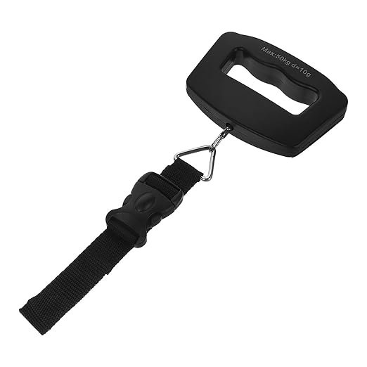 Tofficu Portable Electronic Luggage Weighing Scale with Large Handle and Strap Hook, Digital LCD Display Travel Bag Weight Scale for Suitcases and Luggage Use