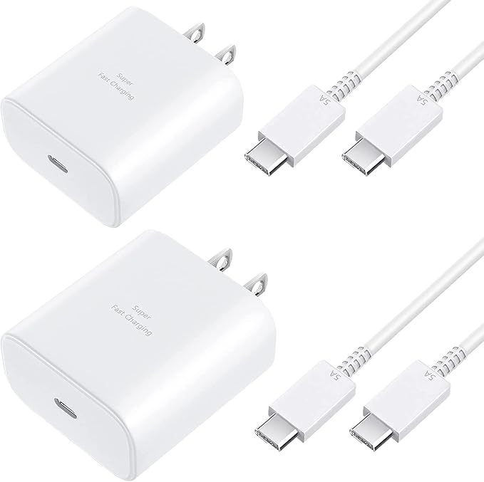 45W Super Fast USB-C Wall Charger for Samsung Galaxy S26 Ultra/S26/S26 Plus/S26/S25 S24 S23 S22 Ultra/S25 S24 S23 S22 S21 S20/Note 10/20, Tab S8/S7, PPS 45 Watt Charger Block with 6.6FT Cable-White